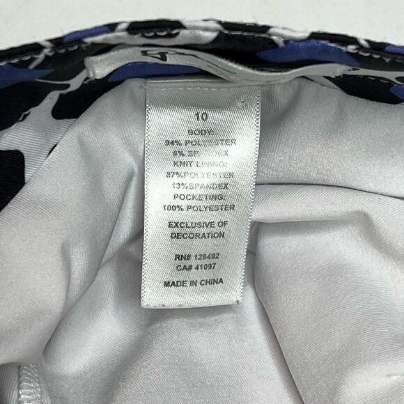 Greg Norman blue black and white print golf skort size 10 - Picture 12 of 13